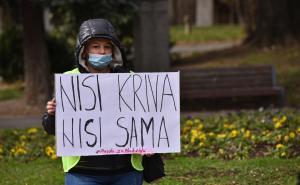 Foto: A.K./Radiosarajevo.ba / Protest u Sarajevu: "Pravda za Maksidu - nisi kriva"